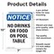 Signmission No Drinks Or Food On Pool Table, 7 in W x Rectangle, Aluminum OS-2PACK-NS-A-710-V-14494 - alternate 2